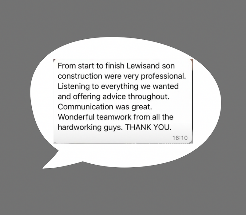 Client message about Lewis & Son