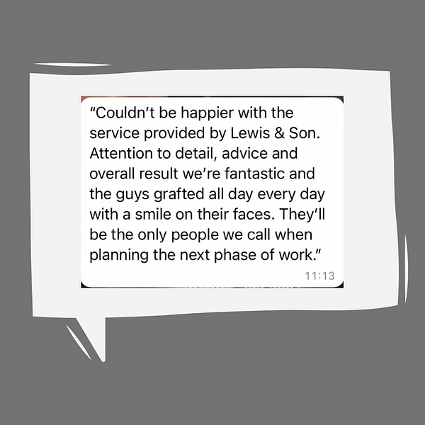 Client review of Lewis & Son